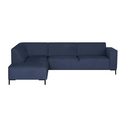 by fonQ Loft Hoekbank Links - Chenille - Donker Blauw