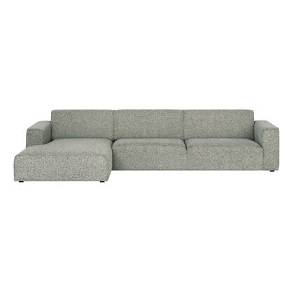 NADUVI Collection Hoekbank Gionni links 3-zits chenille Groen
