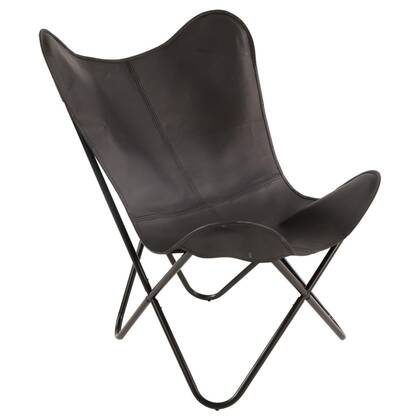 Lesli Living Vlinderstoel Buffalo 75x75x87 cm Zwart