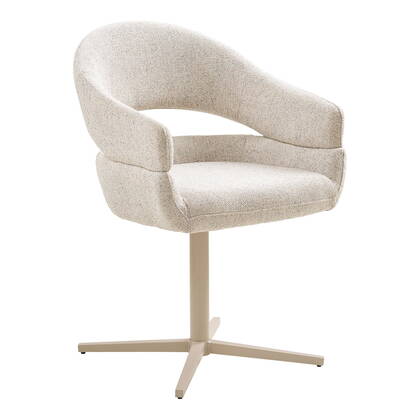 House Nordic Dover Beige Eetkamerstoel Draaibaar set van 2