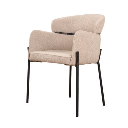 DS4U Mira eetkamerstoel bouclé - zand Bruin