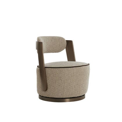 Light & Living Light&living Stoel 68x65x77 cm KEMENA zand+crème|terra Bruin