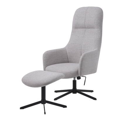Nordic Home - Manning fauteuil met hocker - natural Zwart