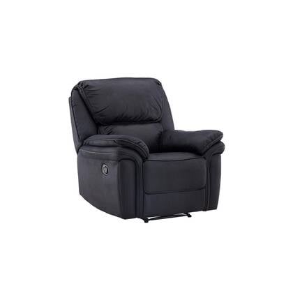 Svea - Kazo verstelbare fauteuil - lederlook - Zwart