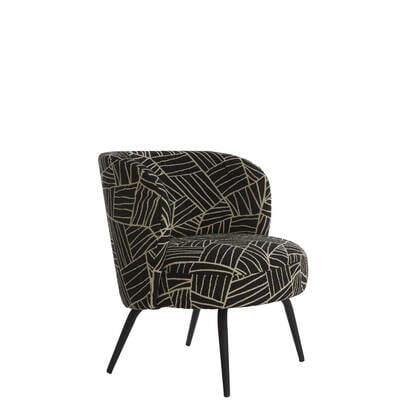 Light & Living Light&living Stoel 68x67x72 cm DIEYDA -wit+ Zwart