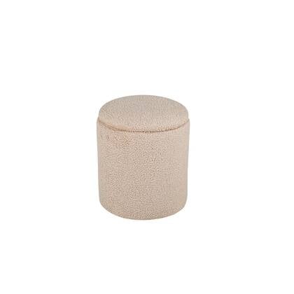 Svea - Zara poef - teddy - beige Taupe