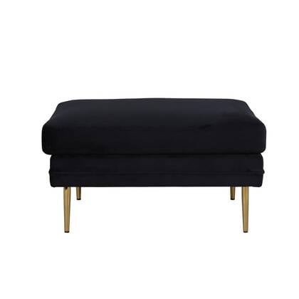 Svea - Tess hocker - velvet - Zwart