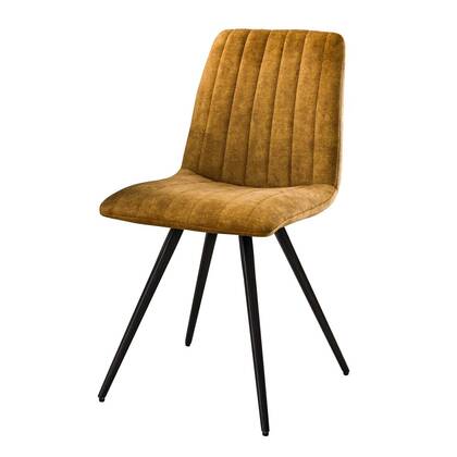 Giga Meubel - Stoel Straight Stitch Velvet Goud - Set van 4