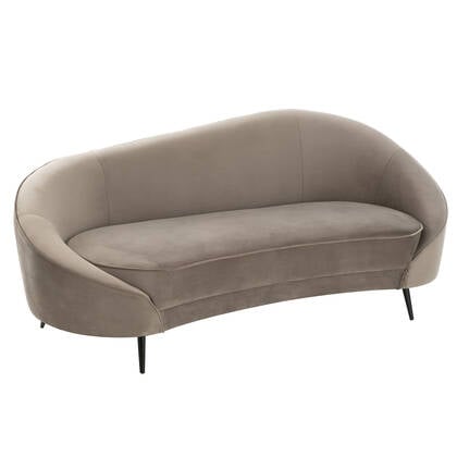 J-Line sofa Elisabeth - textiel - zilver Grijs