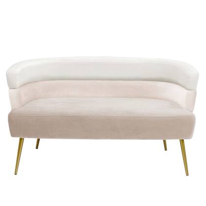 Sofa Sandwich 2-Zits fluweel creme Kare Design Beige