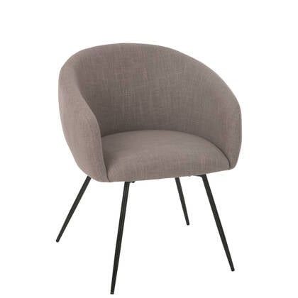 J-Line stoel Wales - staal|schuim - taupe Grijs