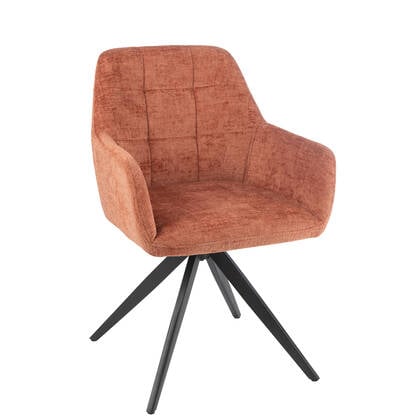 J-Line stoel Louna - ijzer|acryl - perzik Oranje