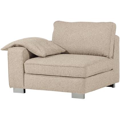 vtwonen Lazy 1-Zits Element met arm links - Bouclé - Naturel Bruin