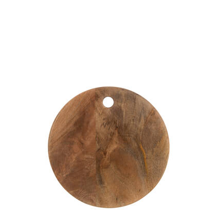 J-Line Rond Mango snijplank - hout - naturel Beige