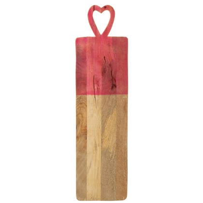 J-Line Dienblad Lang Mango Hout Roze
