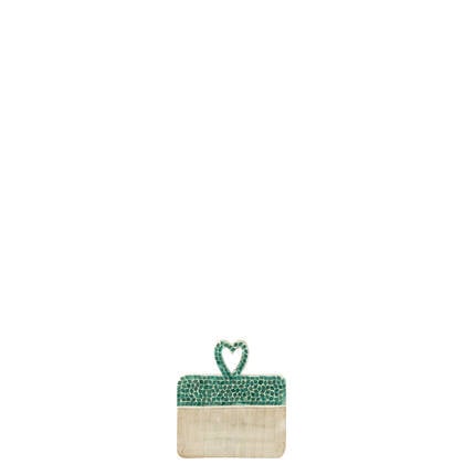 J-Line Dienblad Mozaiek Mango Hout Groen