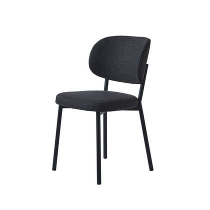 Giga Living - Eetkamerstoel Donker Stof - Fowler - Set van 2 Grijs