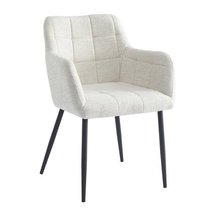 Livingfurn - Eetkamerstoel Stof Zand - Bronco - Set van 2 Taupe