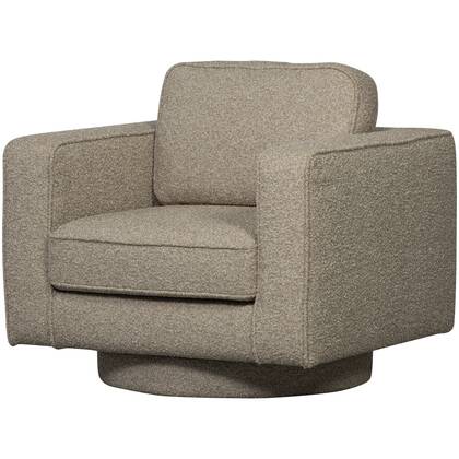vtwonen Lazy Draaifauteuil- Bouclé - Zand Beige