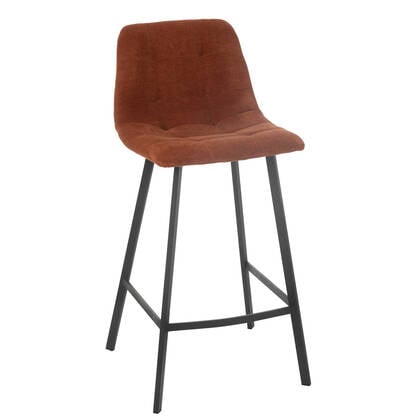 J-Line barstoel Kent - metaal|polyester - roest Brons