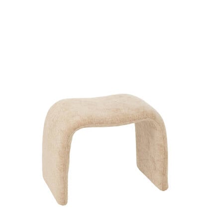 J-Line kruk N shape - textiel - Beige