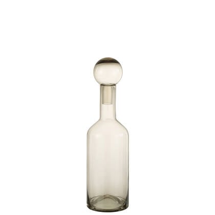 J-Line decoratie Fles Norma - glas - - medium Grijs