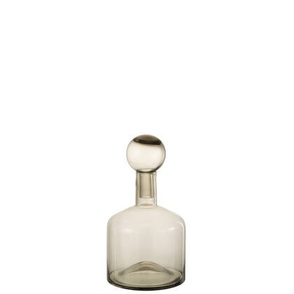 J-Line decoratie Fles Norma - glas - - small Grijs
