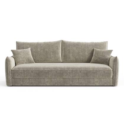 3-zits slaapbank in structuurfluweel 213cm Taupe