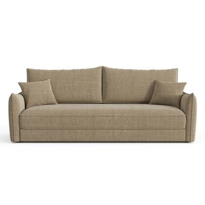 3-zits slaapbank in weave 213cm Taupe