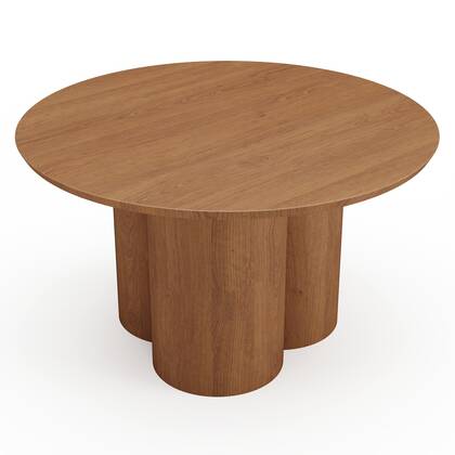 Salontafel van notenhout, blad 78 cm Bruin