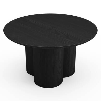 e houten salontafel met 78 cm blad Zwart