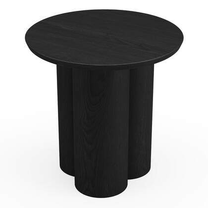 e houten salontafel met 45 cm blad Zwart