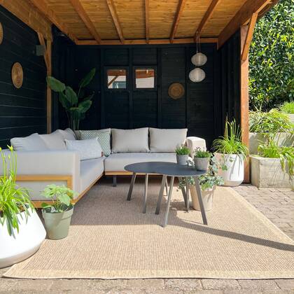 Mrcarpet Jute Buitenkleed Outdoor Naturel 200 x 290cm Bruin