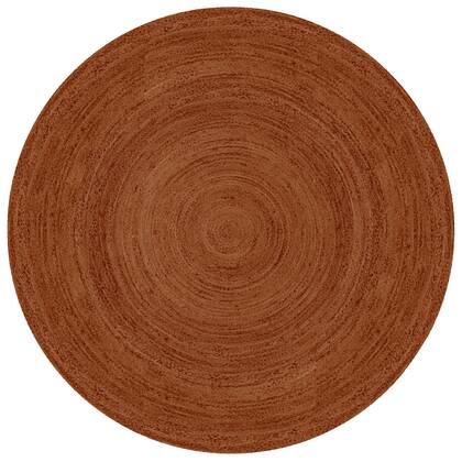Mrcarpet Rond jute vloerkleed Roest|terracotta 150cm Koper
