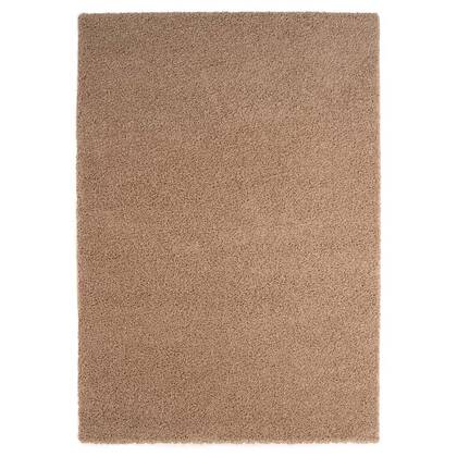 Tapeso Hoogpolig vloerkleed shaggy Trend effen - - 200x300 cm Beige