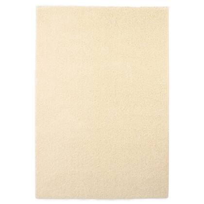 Tapeso Hoogpolig vloerkleed shaggy Trend effen - - 80x150 cm Crème