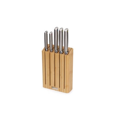 Joseph Joseph - Elevate Steel Messen met Houder Bamboe 5-Delig Bruin