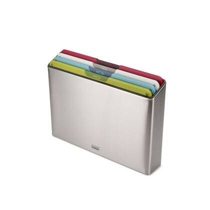 Joseph Joseph - Folio Icon 4 Snijplanken in Stalen Houder Zilver