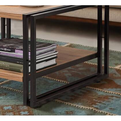 Giga Meubel - Salontafel Atlantic Pine|Zwart - 70x70x40cm - Cosmo Bruin