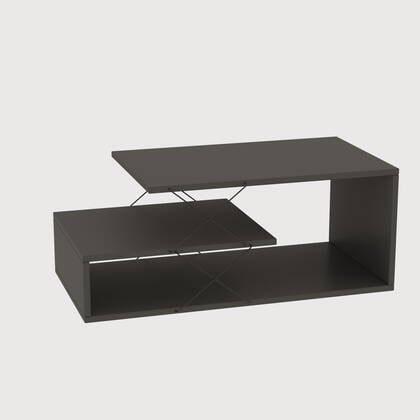 Giga Meubel - Salontafel Antraciet Hout - 100x50x40cm - Cayenne Grijs