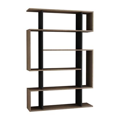 Giga Meubel - Boekenkast Antraciet|Eiken - 110x26x161cm - Mito Grijs