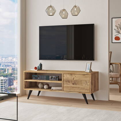 Giga Meubel - Tv-meubel Naturel Hout - 110x40x44cm - Mutlu Bruin
