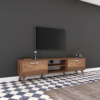 Giga Meubel - Tv-meubel Walnoot Hout - 180x35x48,6cm - Amokh Bruin
