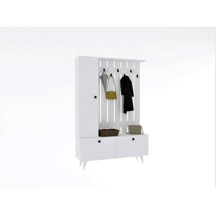 Giga Meubel - Garderobemeubel Wit Hout - 112x35x170cm - Lala