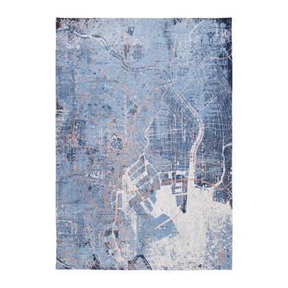 Louis de Poortere Cities Vloerkleed 100 x 140 cm - Conductive Blue