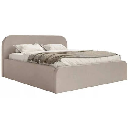 NADUVI Collection Bedframe Carina 160 x 200 met opbergvak fluweel Beige