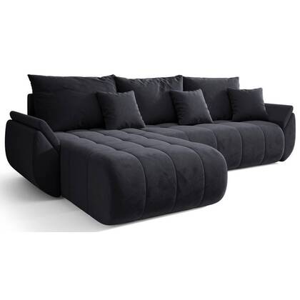 NADUVI Collection Hoekslaapbank Artesia links velvet Grijs