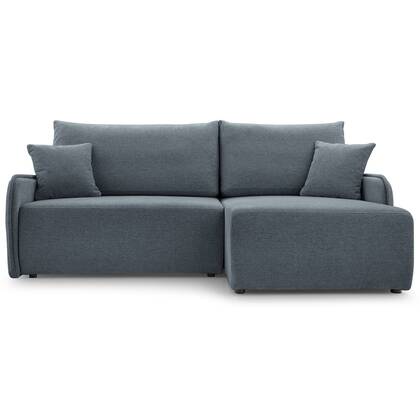 NADUVI Collection Hoekslaapbank Dessi rechts chenille Grijs