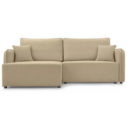 NADUVI Collection Hoekslaapbank Juni links met opbergvak Beige