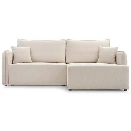 NADUVI Collection Hoekslaapbank Juni recht met opbergvak Beige